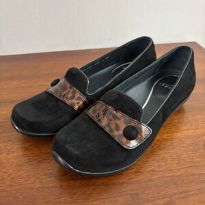 Dansko Olena Loafer Women's US 7 EU 37 Slip On Comfort Dress Shoe Suede Black